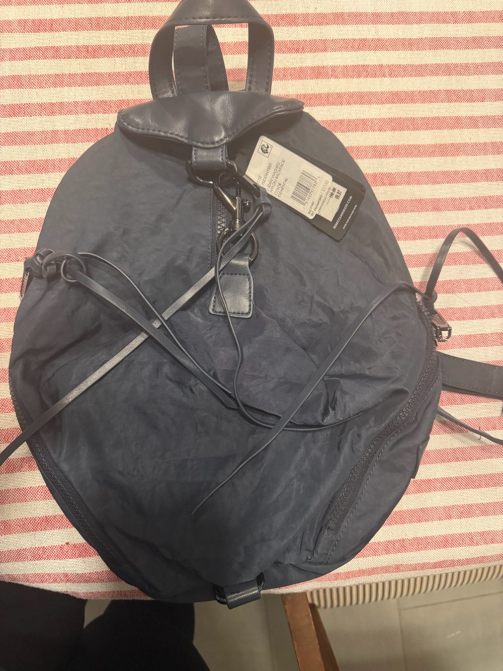 Rebecca Minkoff Navy Drawstring Backpack